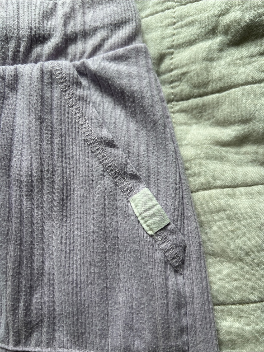 Roxy Lavender Ribbed Drawstring Athletic Shorts - Picture 4 of 6